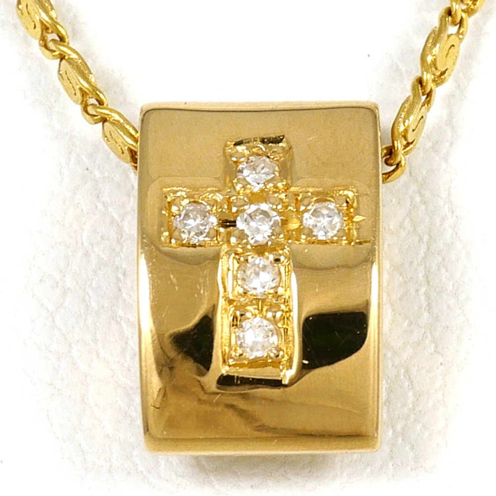 18K (18-karat) Yellow Gold Necklace with Diamond (no carat marking), Certific...